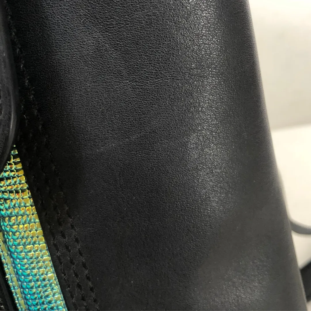 3.1 Phillip Lim 'Pashli' Black Leather & Metallic Neon Green Satchel | Pre Loved |
