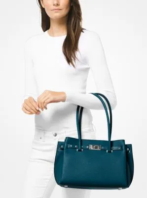Addison Medium Pebbled Leather Tote Bag
