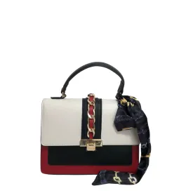 ALDO Black & Red Chain 'ANNIEBROOK' Satchel | Brand New |