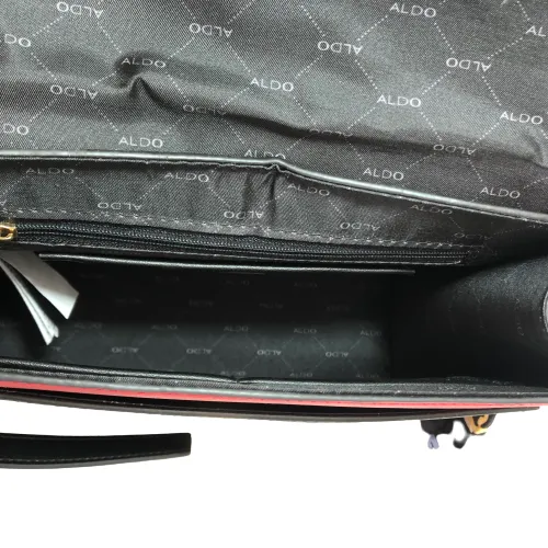 ALDO Black & Red Chain 'ANNIEBROOK' Satchel | Brand New |
