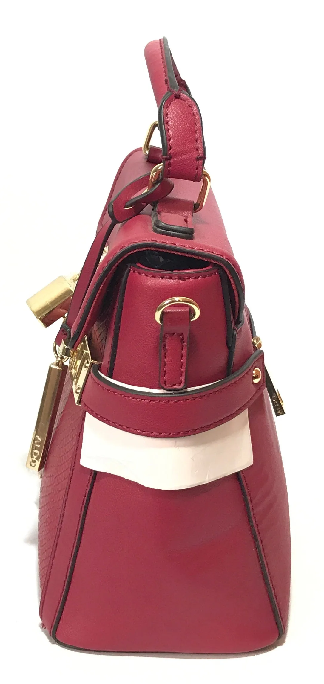 ALDO Maroon Textured Satchel | Brand New |