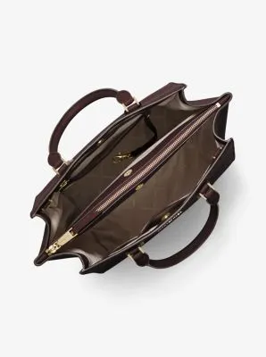 Alessa Large Pebbled Leather Satchel