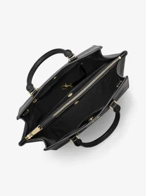 Alessa Large Pebbled Leather Satchel
