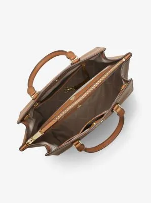 Alessa Large Pebbled Leather Satchel