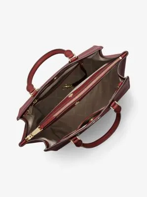 Alessa Large Pebbled Leather Satchel