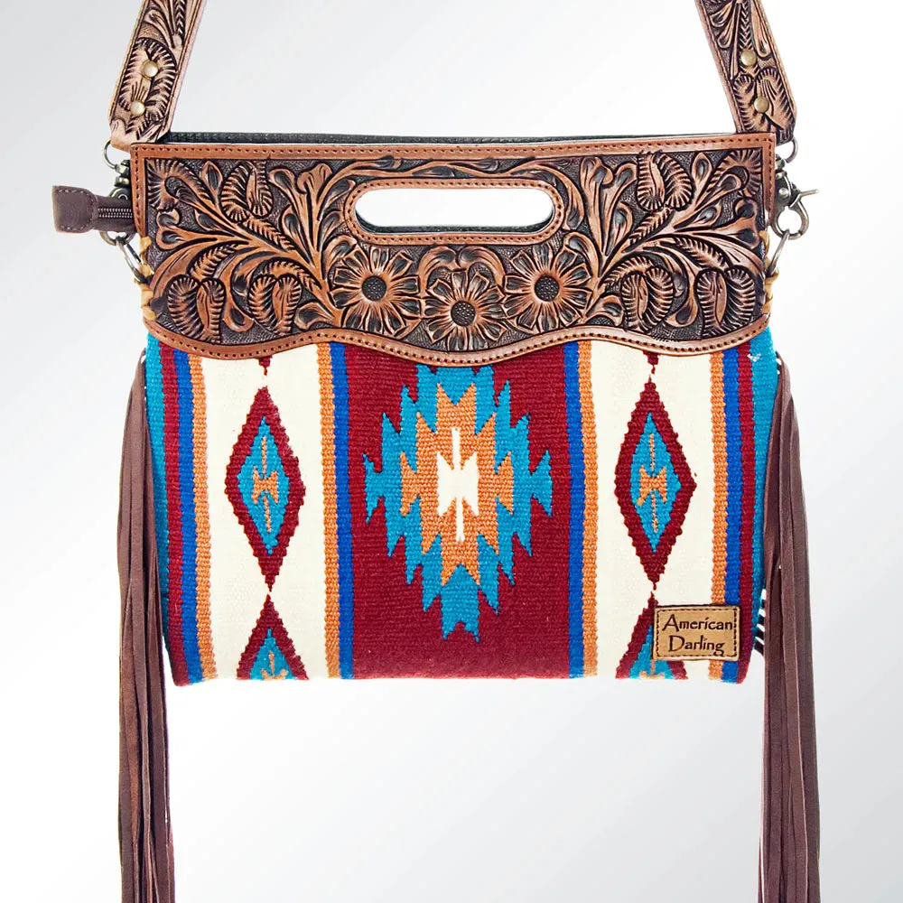 American Darling Turquoise & Burgundy Purse