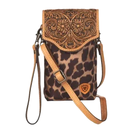 Ariat Ladies Leopard Print Cell Phone Crossbody Bag A770001808