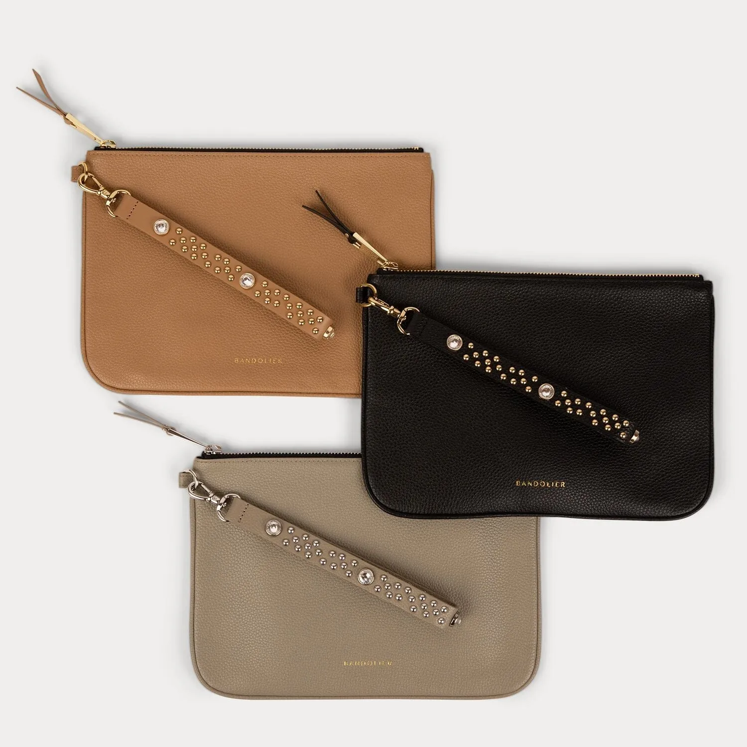 Ava Clutch - Greige/Silver