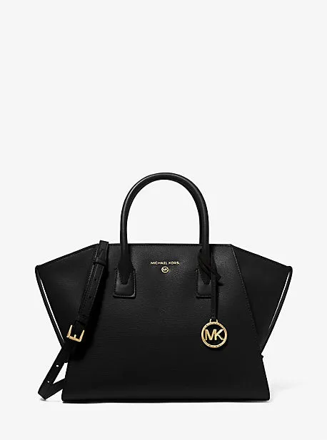 Avril Large Leather Top-Zip Satchel | 55458
