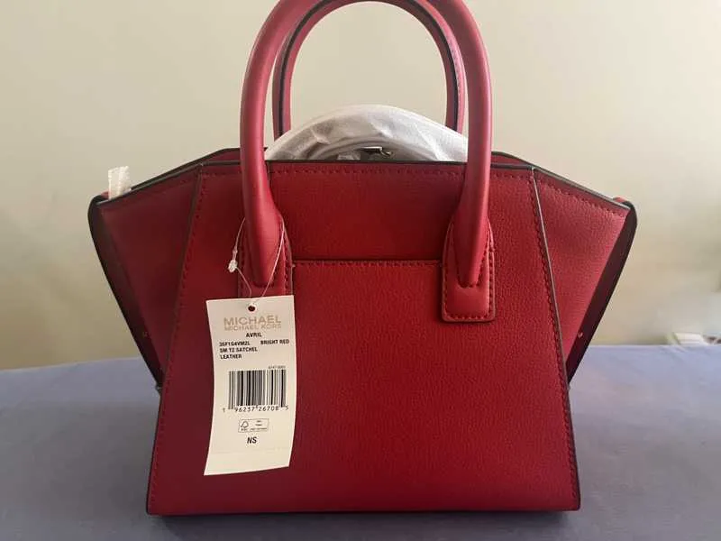 Avril Small Leather Top-Zip Satchel