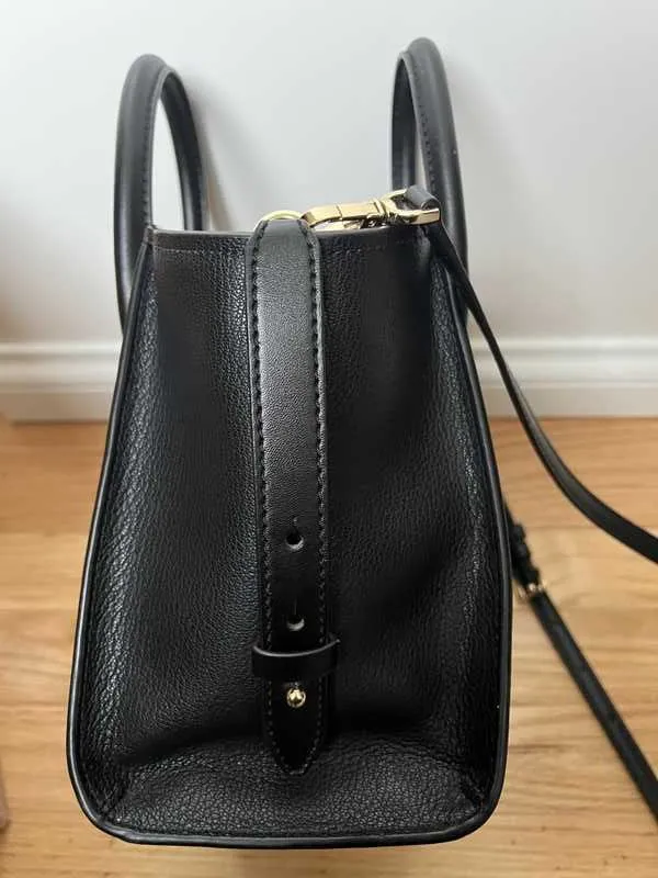 Avril Small Leather Top-Zip Satchel
