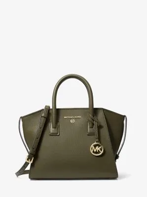 Avril Small Leather Top-Zip Satchel
