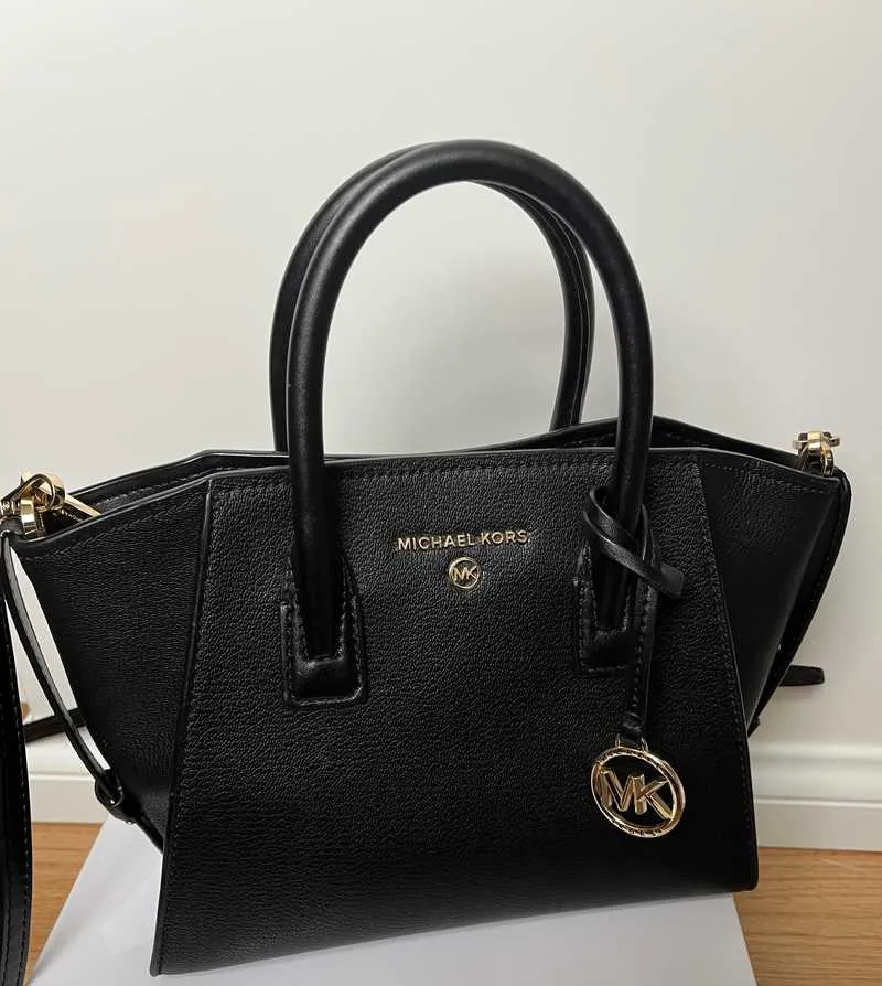 Avril Small Leather Top-Zip Satchel