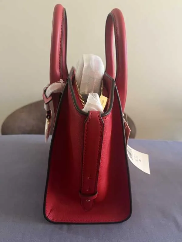 Avril Small Leather Top-Zip Satchel