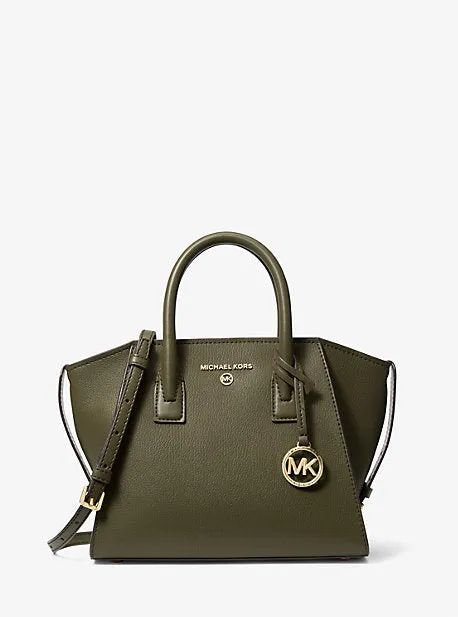Avril Small Leather Top-Zip Satchel