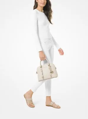 Bedford Legacy Medium Pebbled Leather Dome Satchel
