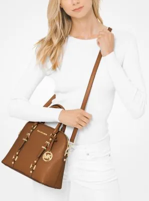 Bedford Legacy Medium Pebbled Leather Dome Satchel