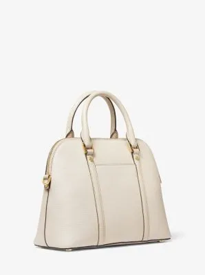 Bedford Legacy Medium Pebbled Leather Dome Satchel