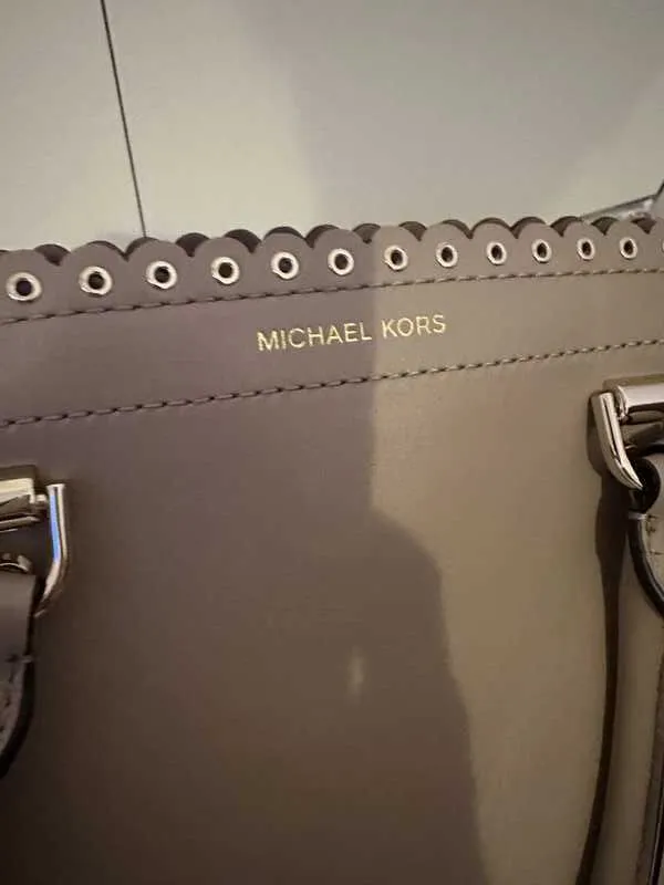 Benning Large Scalloped Leather Satchel