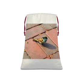 Bird Sublimation Linen Drawstring Sack