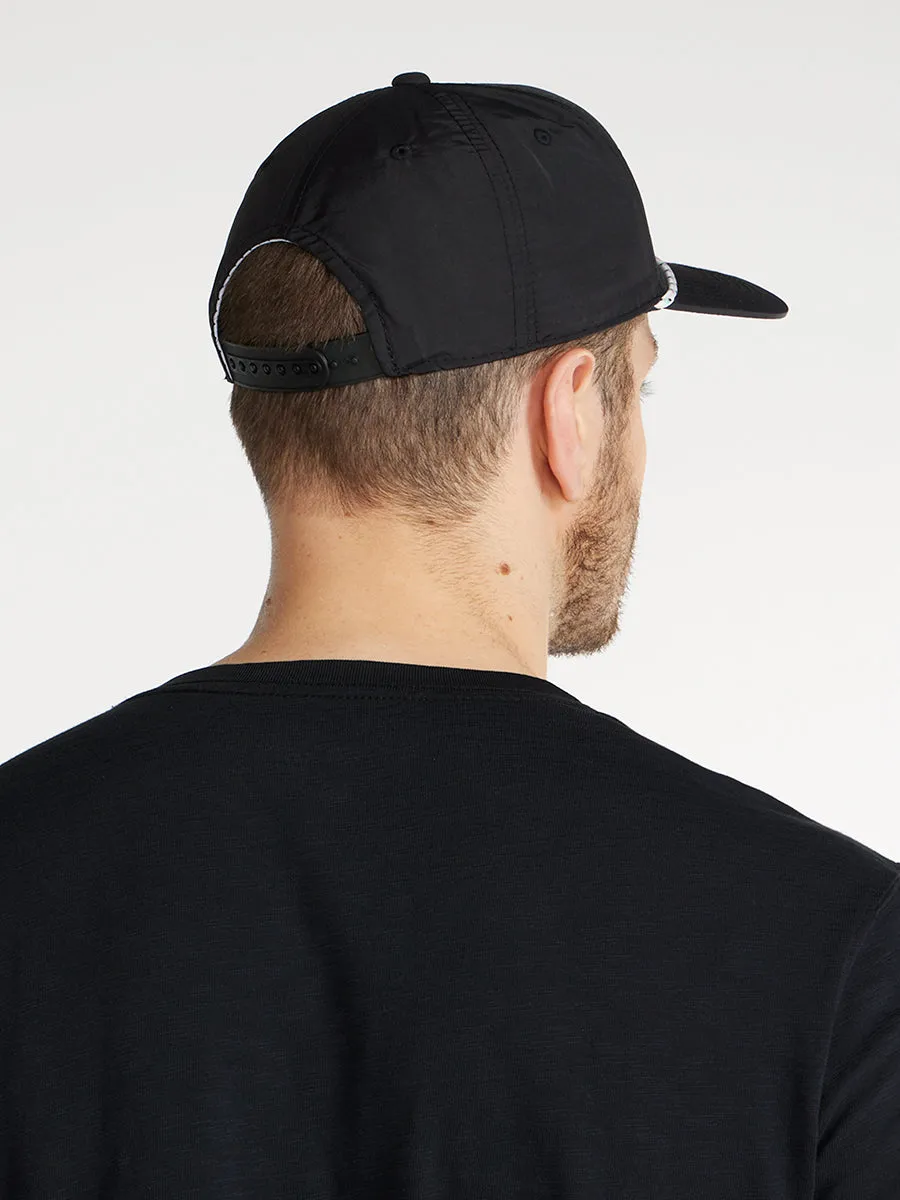 Black Patch Nylon Rope Hat