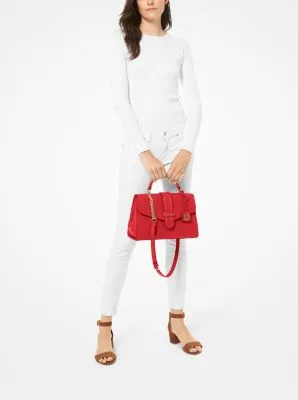 Bleecker Medium Crossgrain Leather Satchel