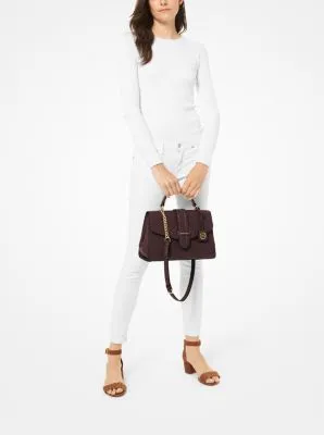 Bleecker Medium Crossgrain Leather Satchel