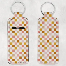 Boho Checkerboard Lip Balm Holder & Wristlet