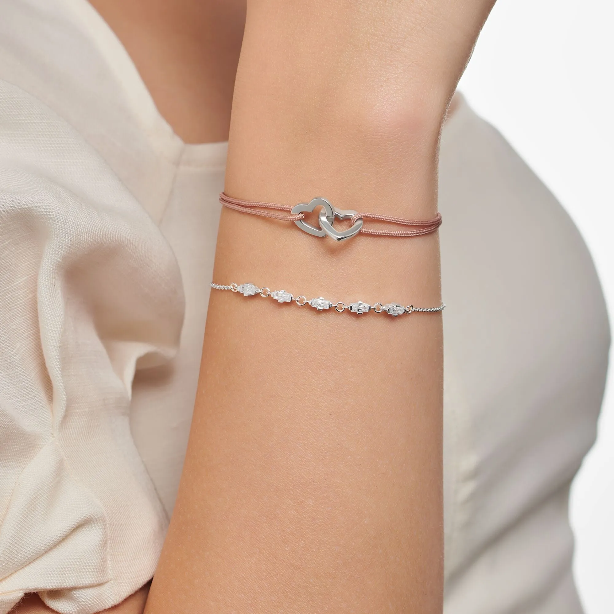 Bracelet Hearts Silver