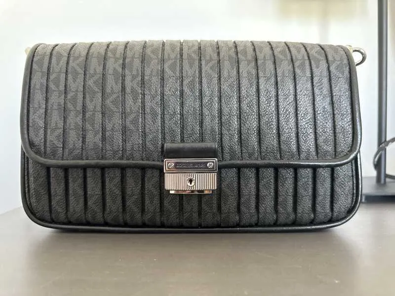 Bradshaw Small Pleated Logo Convertible Shoulder Bag