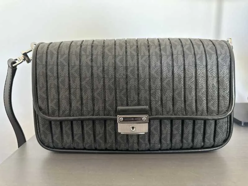 Bradshaw Small Pleated Logo Convertible Shoulder Bag