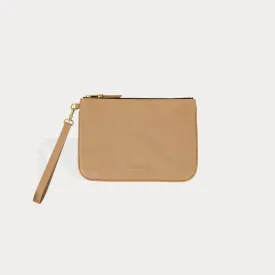 Carryall Zip Pouch - Tan/Gold