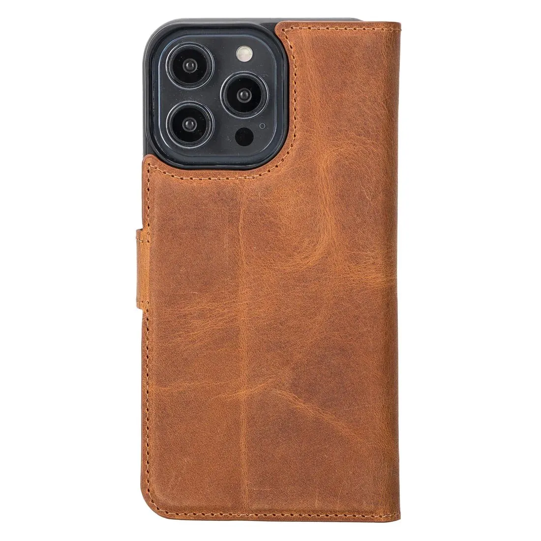 Carter iPhone 15 Pro Max Wallet Case, Golden Brown