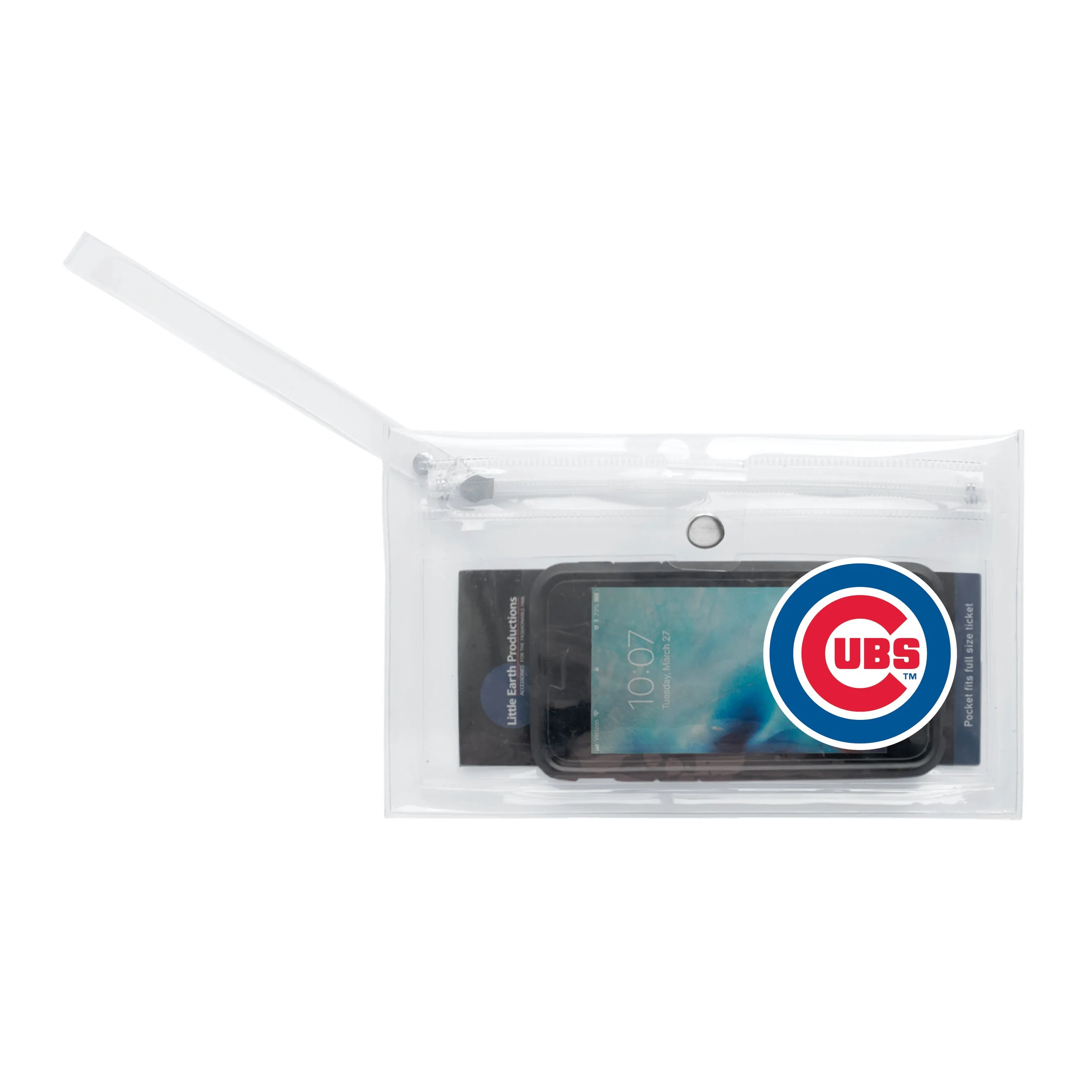 Chicago Cubs Clear Ticket Wristlet