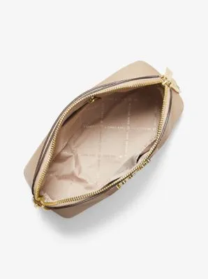 Cindy Striped Saffiano Leather Dome Crossbody Bag