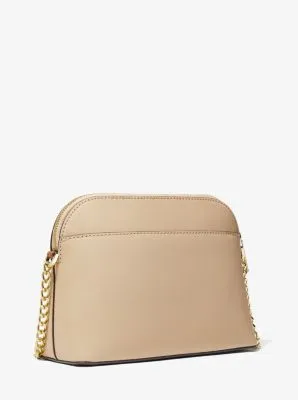 Cindy Striped Saffiano Leather Dome Crossbody Bag