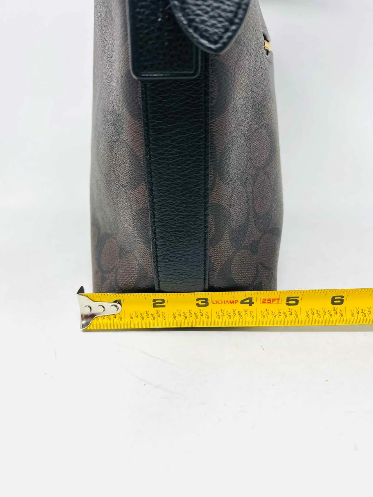 Coach Brown/Black Signature Leather Designer Satchel