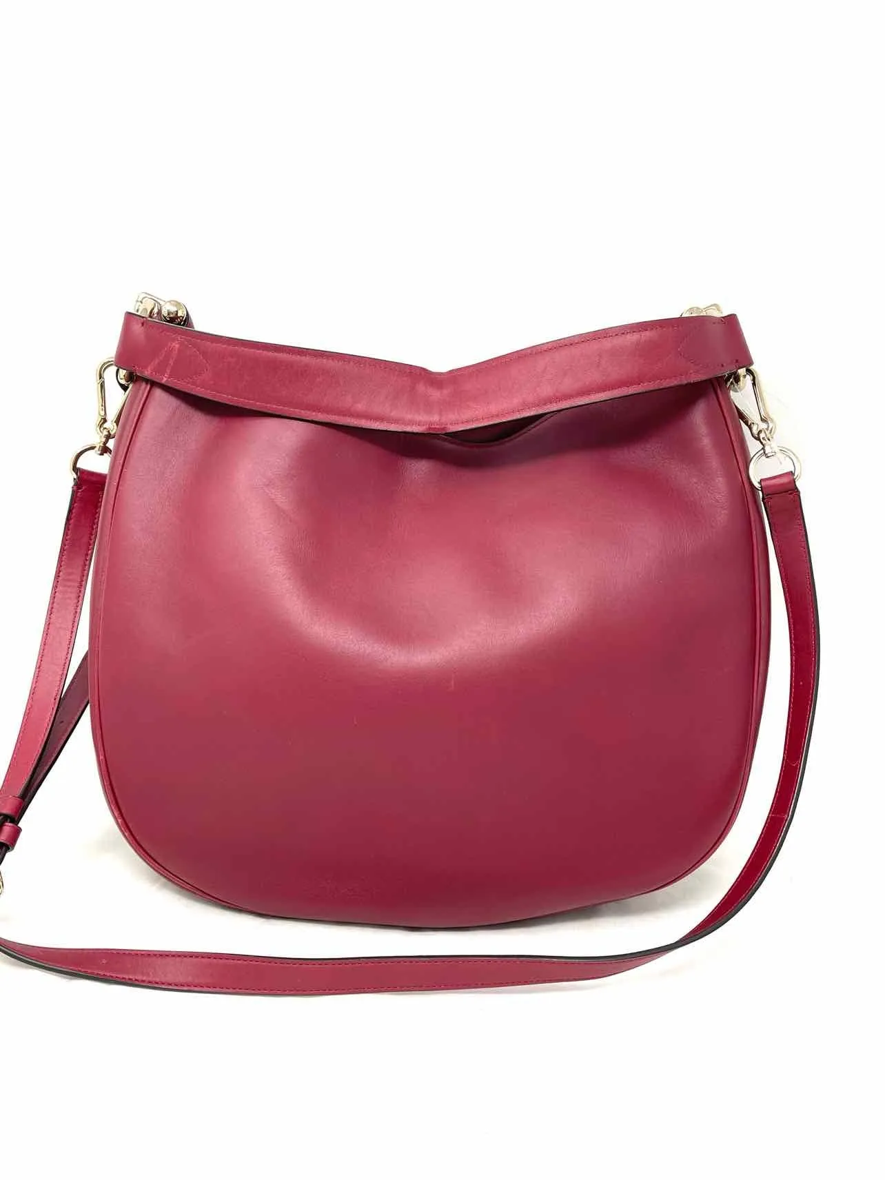 Coach Red Solid Leather Designer Satchel