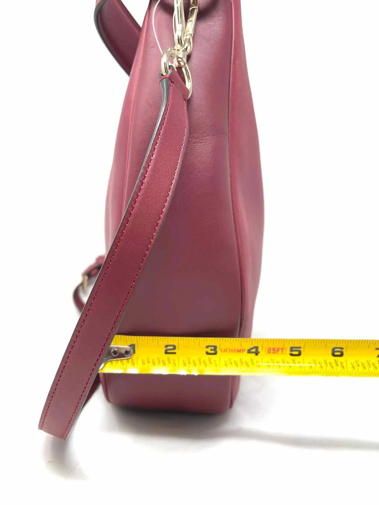 Coach Red Solid Leather Designer Satchel