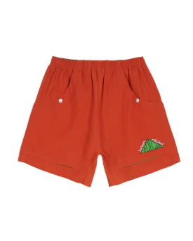 Cotton Nylon Utility Short - Orange