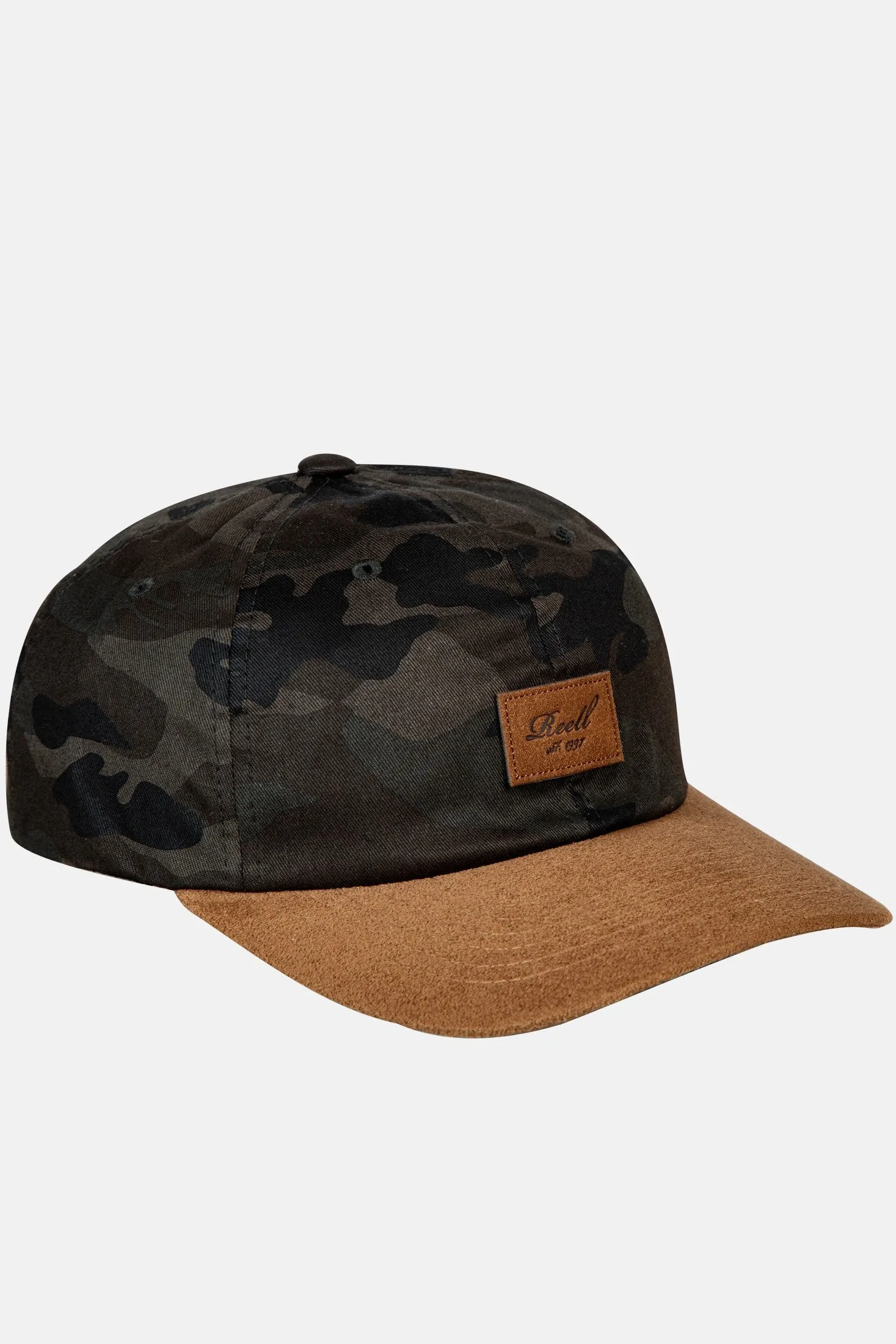 curved suede cap camoflage