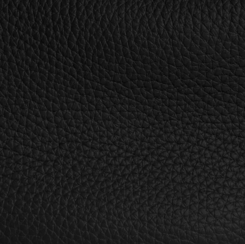 Cush Black Flat Grain Leather