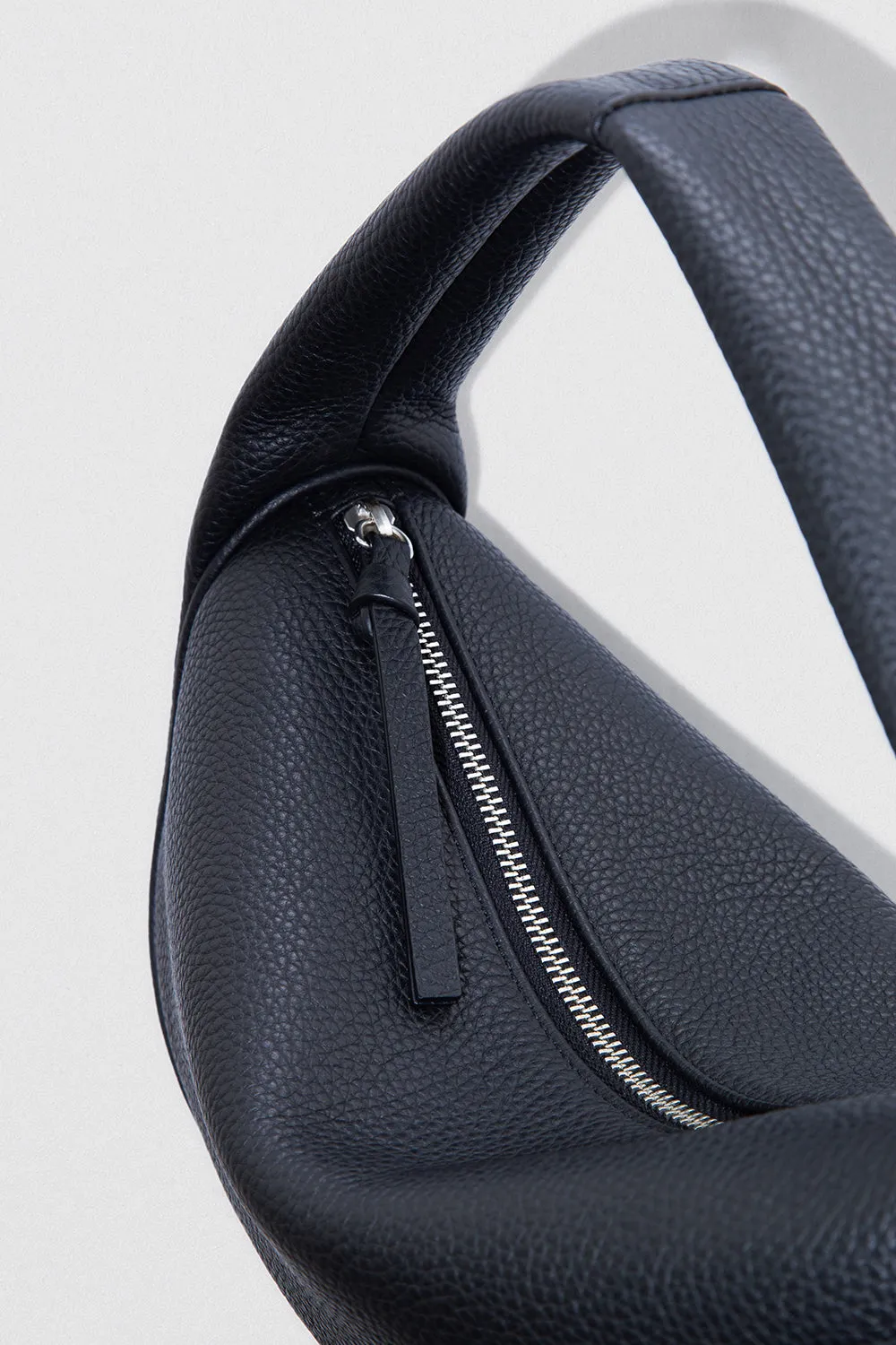 Cush Black Flat Grain Leather