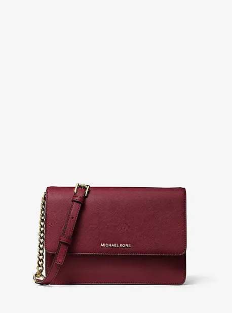 Daniela Large Saffiano Leather Crossbody Bag