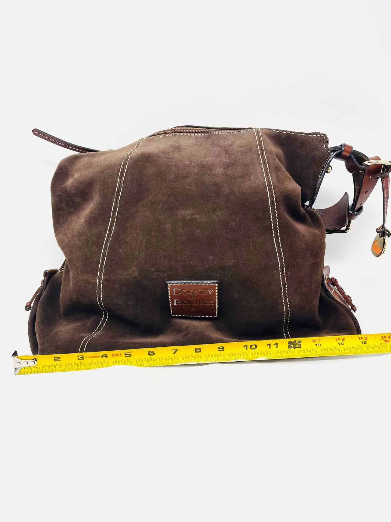 Dooney & Bourke Brown Hobo Suede Designer Purse