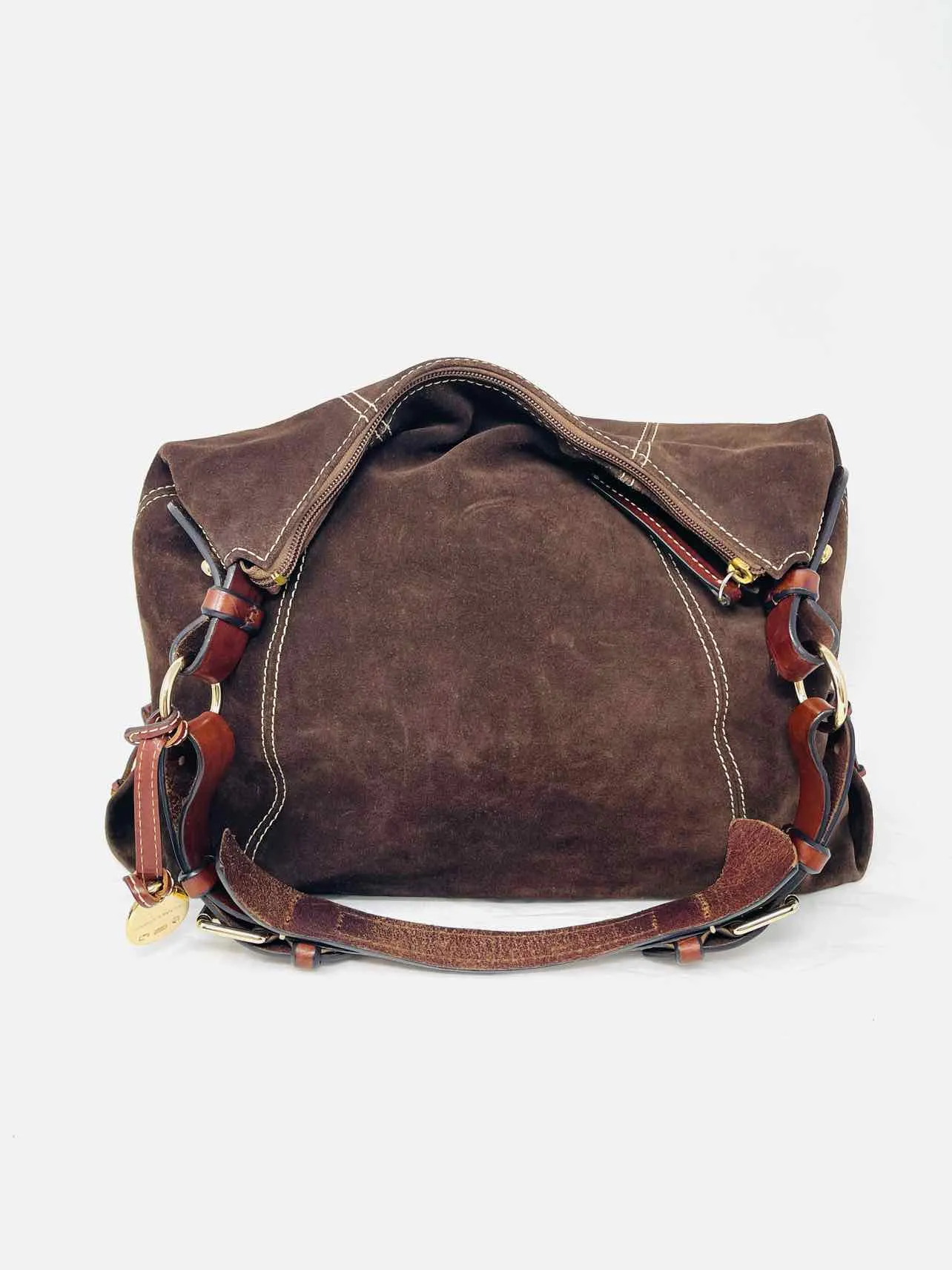 Dooney & Bourke Brown Hobo Suede Designer Purse