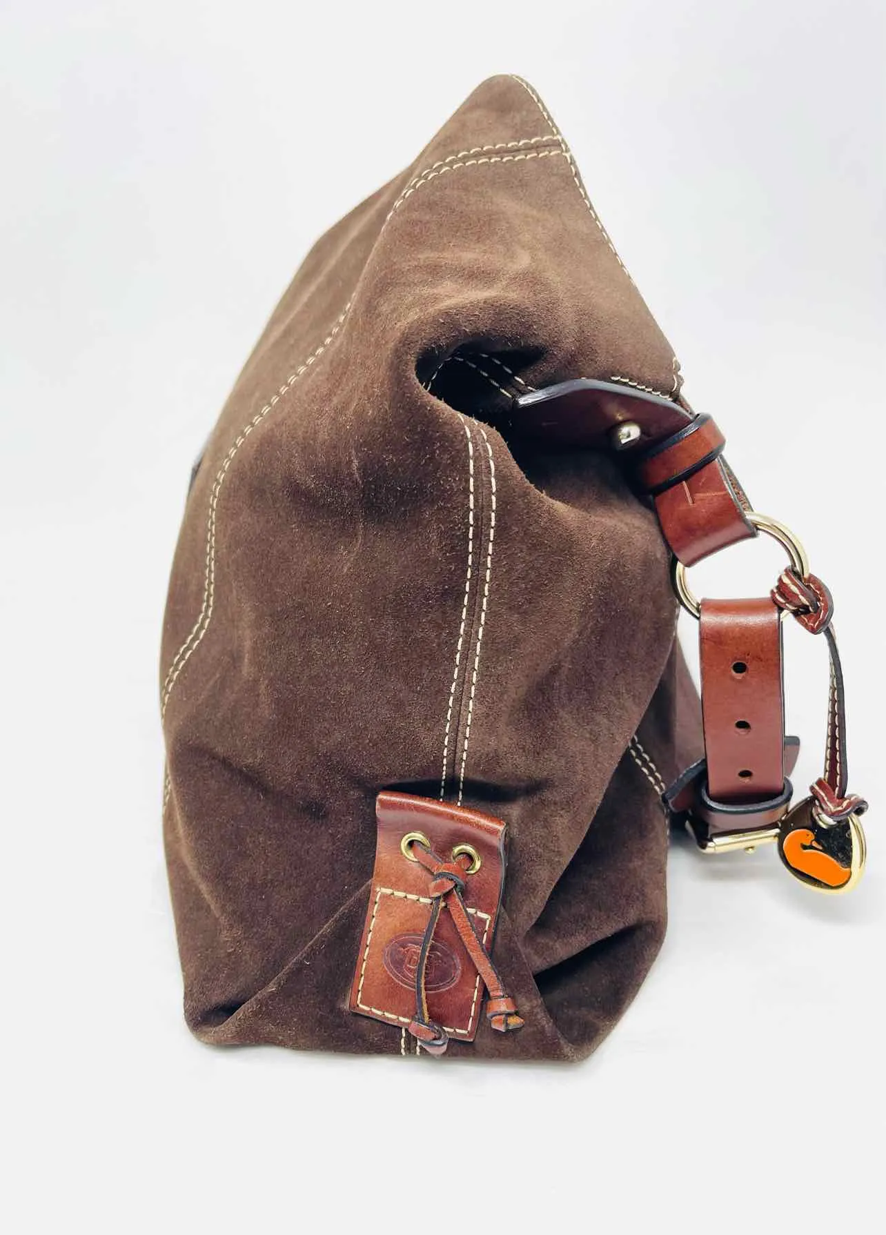 Dooney & Bourke Brown Hobo Suede Designer Purse