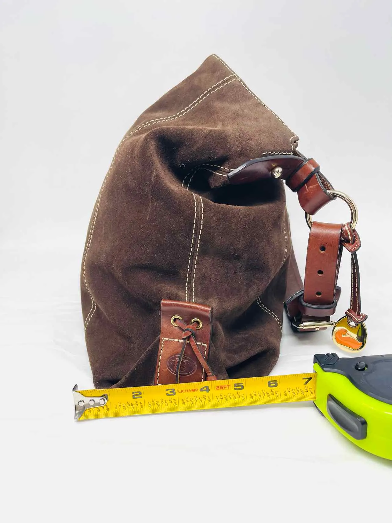 Dooney & Bourke Brown Hobo Suede Designer Purse