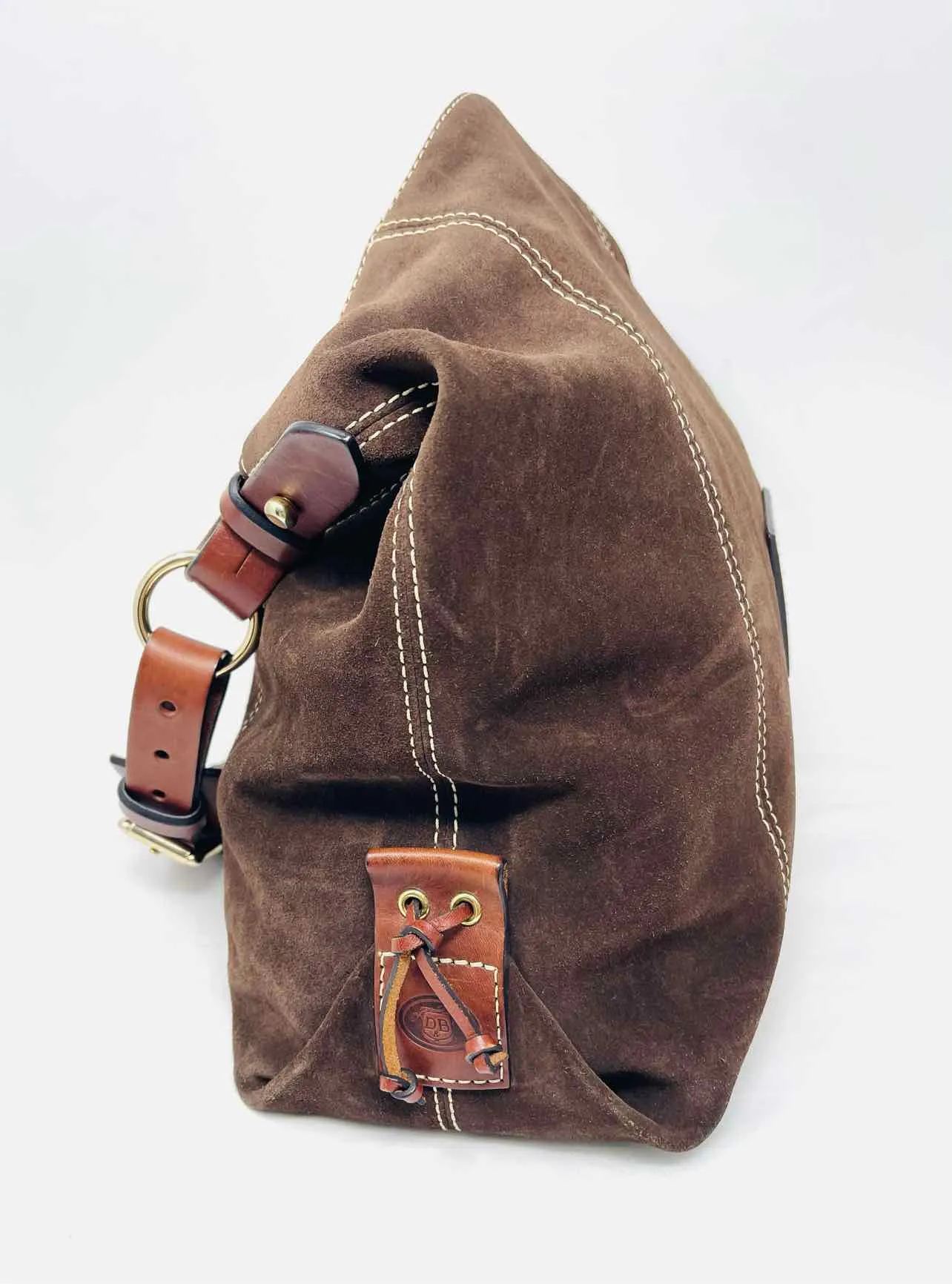 Dooney & Bourke Brown Hobo Suede Designer Purse