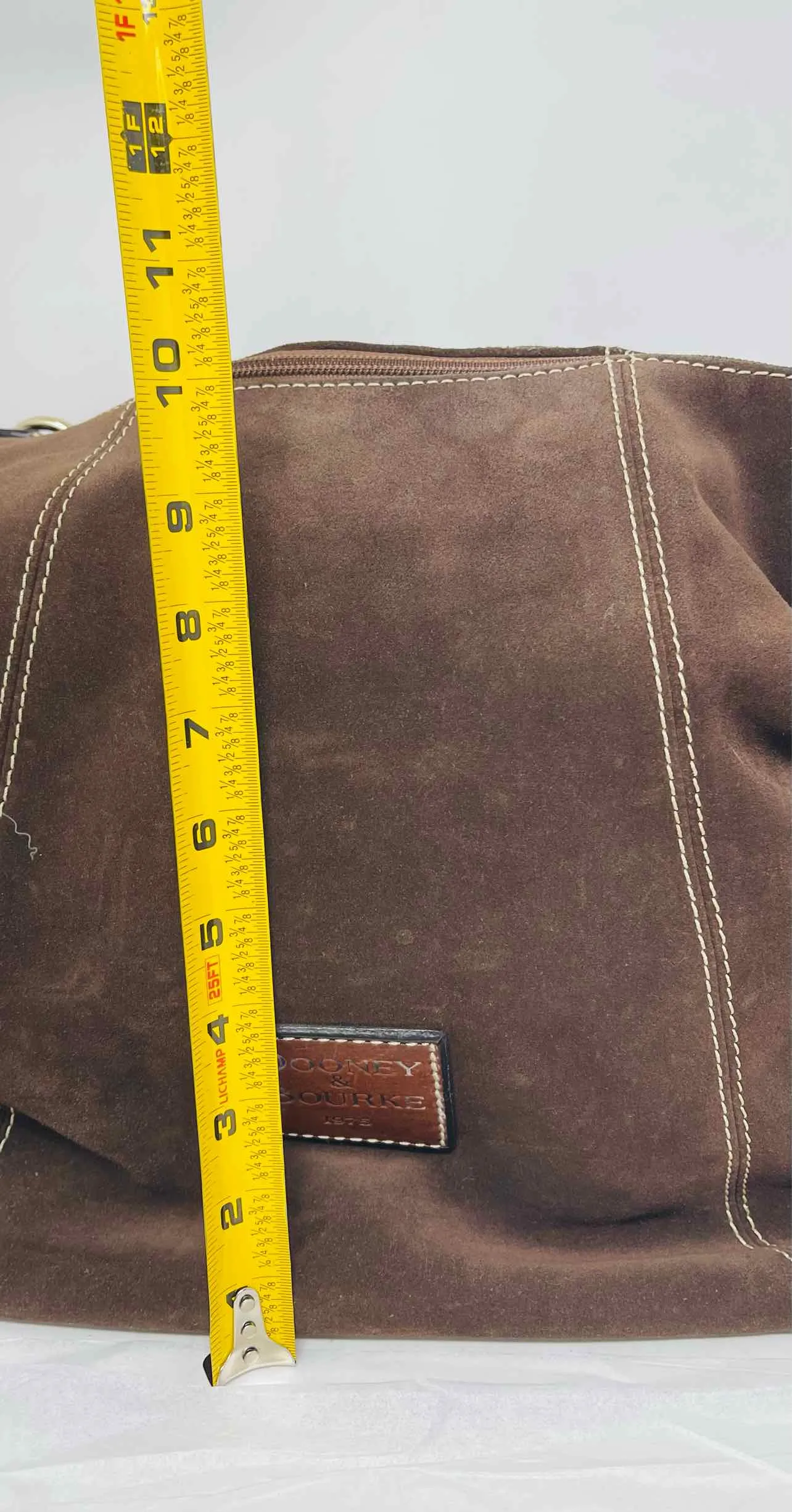 Dooney & Bourke Brown Hobo Suede Designer Purse